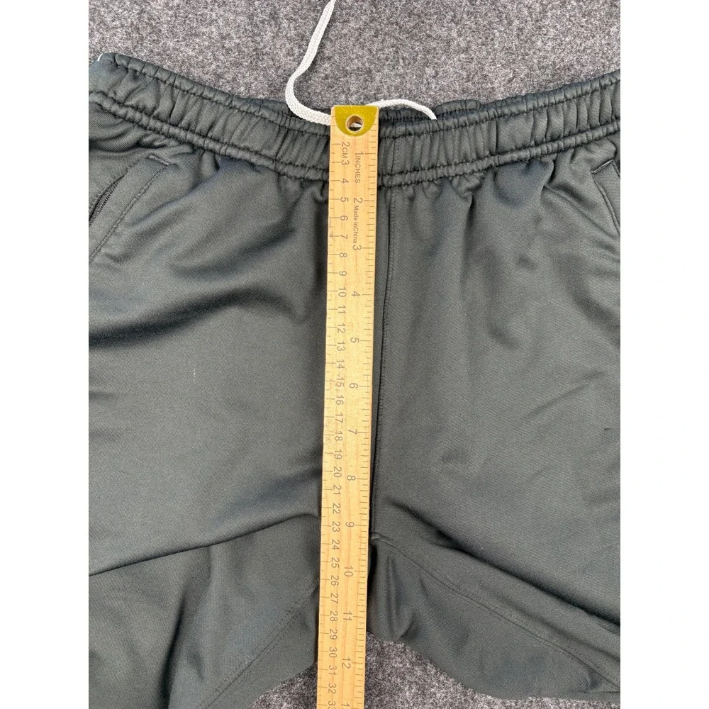 Nike Team Fit Dry Track Pants Mens Small Gray White Stripe Ankle Zip Athletic